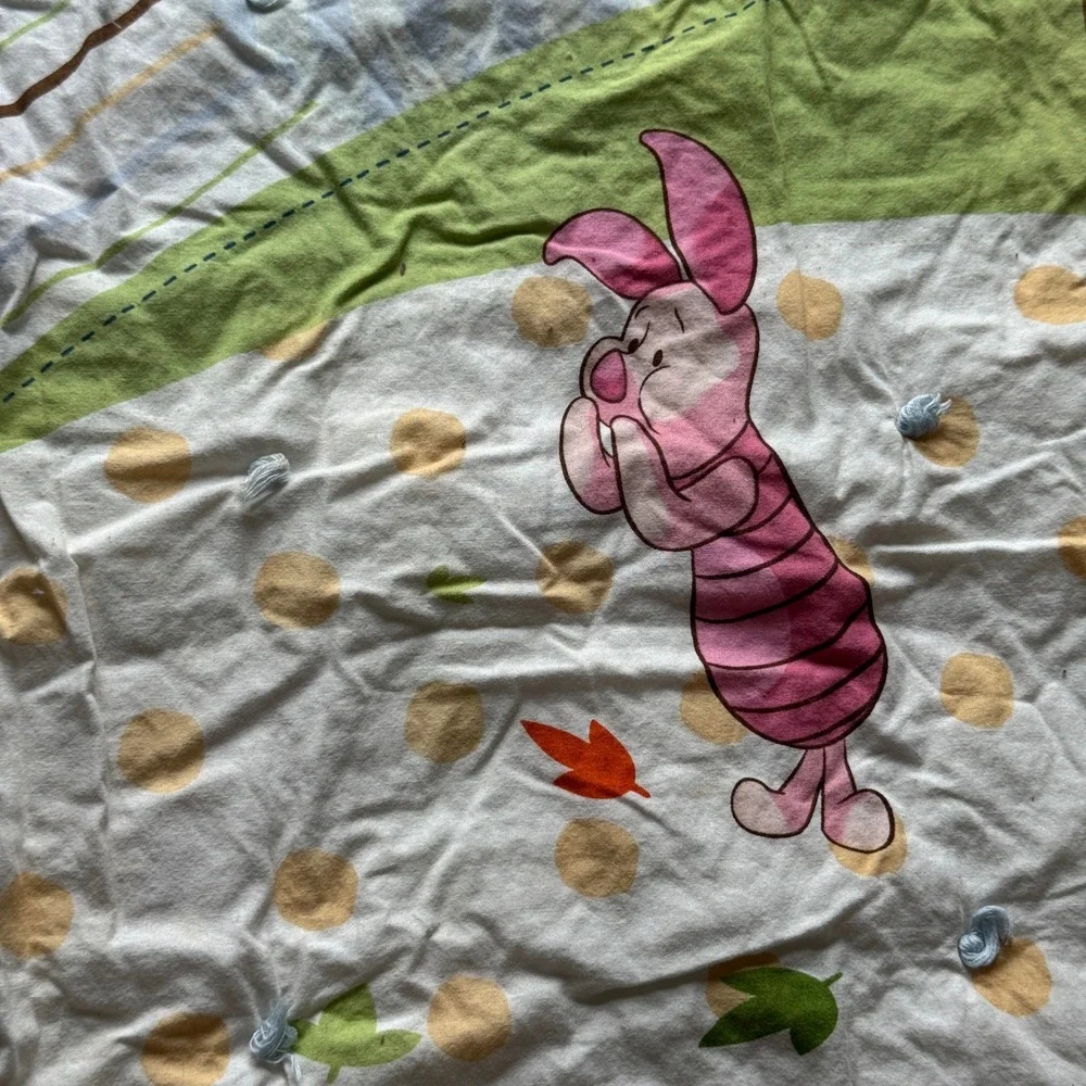 Disney Winnie the Pooh Tigger Piglet Baby Blanket Quilted Rainbow Nursery Decor